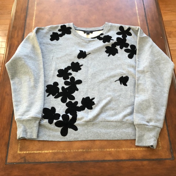 J CREW Embroidered flower sweatshirt, NWT - Picture 5 of 9